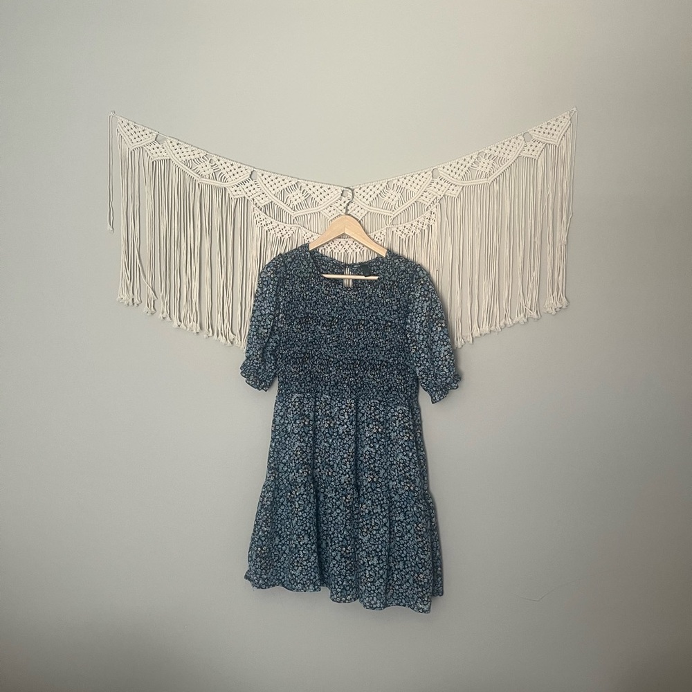 Wild Fable Blue Floral Baby Doll Dress